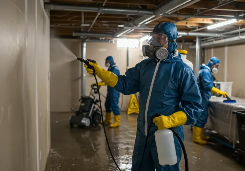 Basement Sanitization and Antimicrobial Treatment process in Mililani Town, HI